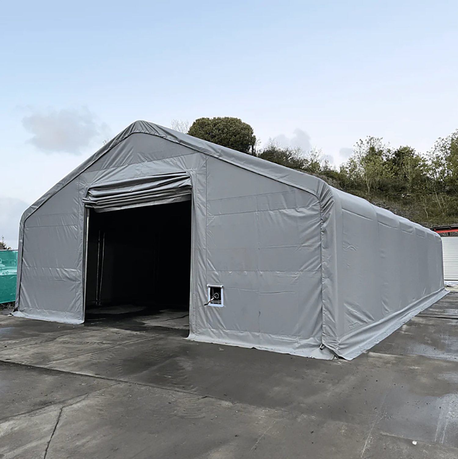 INSTANT COVER FOR XYLEM WITH A 30 × 60 ft STORAGE SHELTER