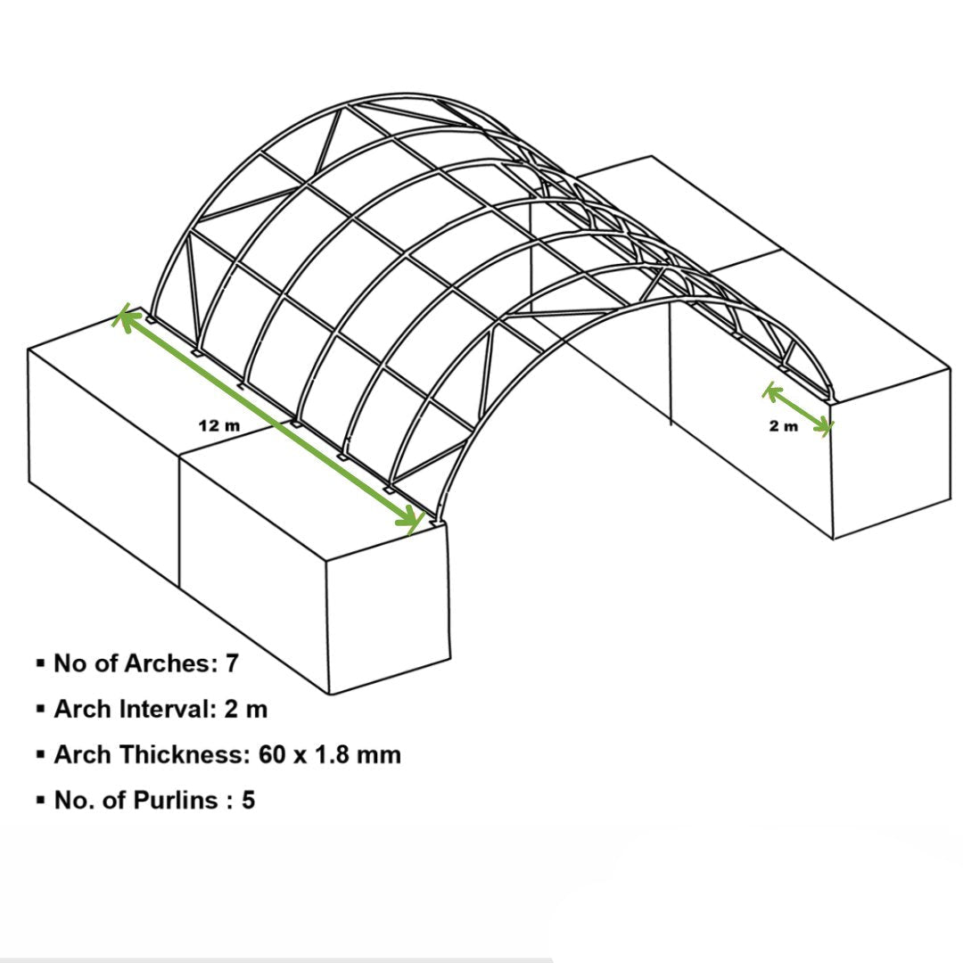 Durable Container Shelter: 26x40 Dimensions for Sturdy Coverage