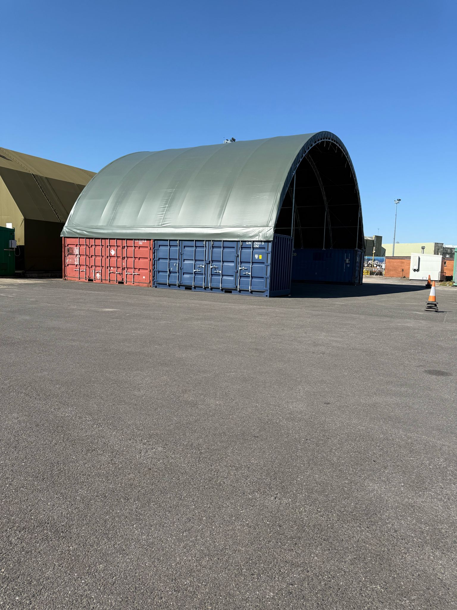 60x40ft Conex Canopy SkyShield by sheltirx