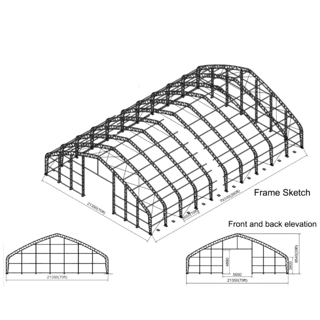 70ft Series - Industrial Storage Tent