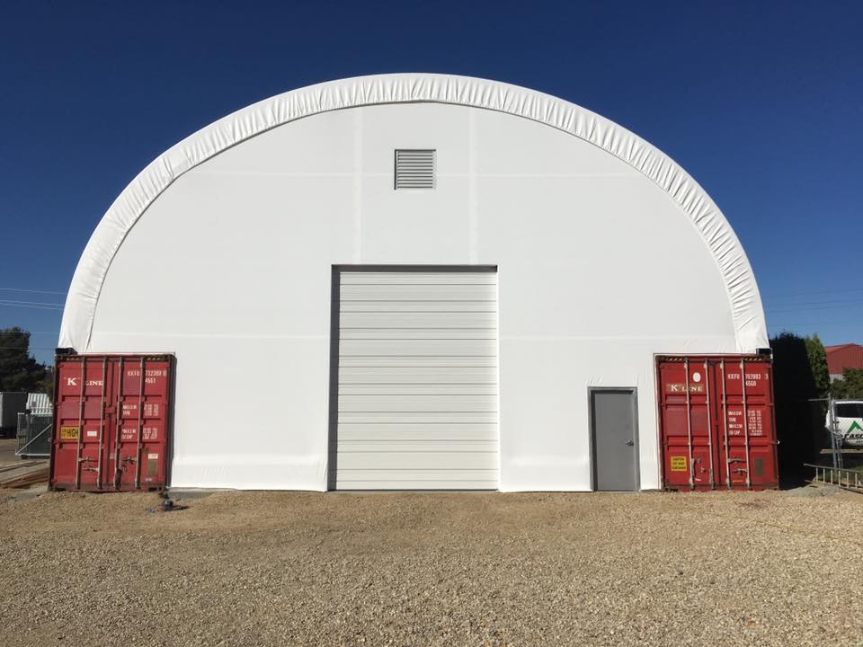 Durable 20 ft dome shelter building designed for equipment and site coverage