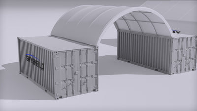 sheltirx range of conex canopies and fabric buildings